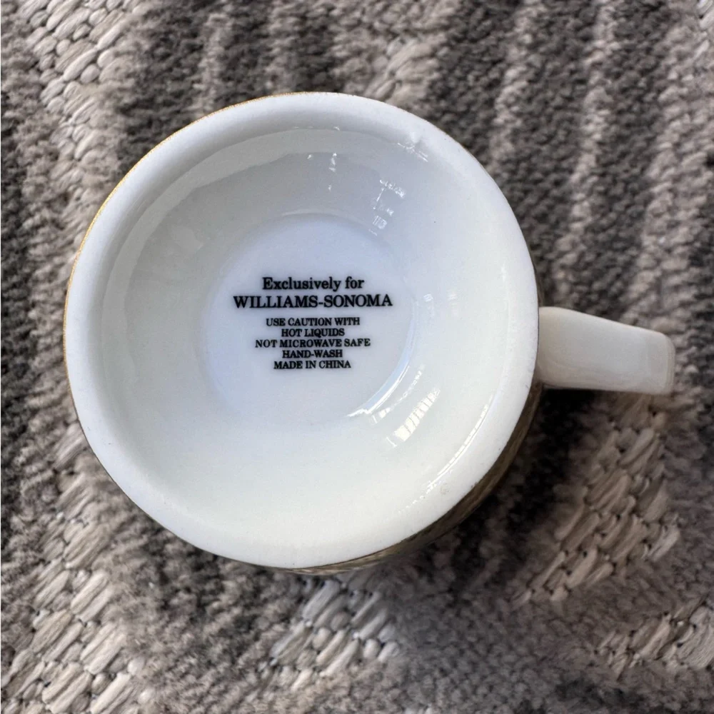 Vintage Williams-Sonoma Metallic Chic Gold‎ Teacup - Discontinued